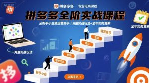 拼多多全阶实战课程，从新手小白到运营高手，海量实战玩法+全年实时更新【2025年10月更新】-聚富社