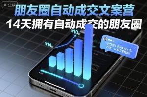 朋友圈自动成交文案营,14天拥有自动成交的朋友圈-聚富社
