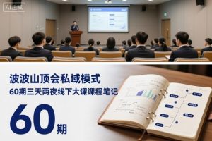 波波山顶会私域模式60期三天两夜线下大课课程笔记（文档）-聚富社