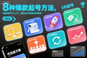 8种爆款起号方法，0基础都可以上手，爆款起号就是这样简单-聚富社