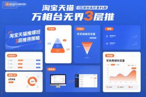 淘宝天猫推爆班原创高阶第75期，万相台无界3层推-聚富社