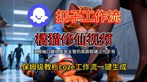 Coze扣子工作流一键生成橘猫修仙视频，保姆级搭建教程-聚富社