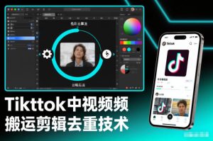 Tiktok中视频纯搬运剪辑去重技术，外来技术，自行测试-聚富社