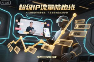 超级IP流量陪跑班,大V流量密码倾囊相授,可直接落地的实操步骤-聚富社