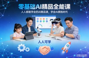 零基础AI精品全能课，人人都能学会的AI精品课，学会AI拥抱时代-聚富社