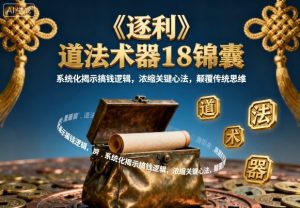 《逐利》道法术器18锦囊,系统化揭示搞钱逻辑,浓缩关键心法,颠覆传统思维(更新)-聚富社