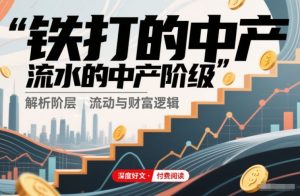 付费文章：铁打的中产，流水的中产阶级-聚富社