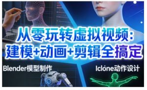 从零玩转虚拟视频：建模+动画+剪辑全搞定，轻松创作出专业级的虚拟视频内容-聚富社