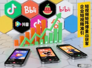 企业短视频精准引流矩阵获客，短视频矩阵爆量战法-聚富社