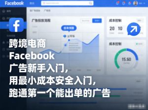 跨境电商Facebook广告新手入门，用最小成本安全入门，跑通第一个能出单的广告-聚富社