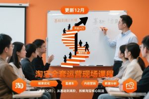 淘宝全套运营现场课程(更新12月),从基础到高阶,拆解淘宝核心玩法-聚富社