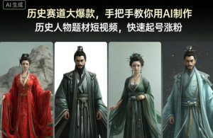 历史赛道大爆款,手把手教你用AI制作历史人物题材短视频,快速起号涨粉-聚富社