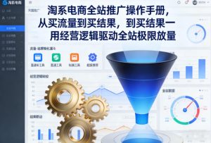 淘系电商全站推广操作手册,从买流量到买结果一用经营逻辑驱动全站极限放量-聚富社