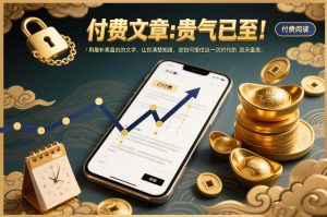 付费文章：贵气已至！用最朴素直白的文字，让你清楚知道，该如何接住这一次时代的泼天富贵-聚富社