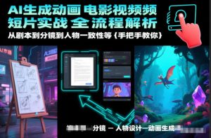 AI生成动画电影视频短片实战全流程解析,从剧本到分镜到人物一致性等手把手教你-聚富社