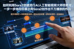 如何利用Sora2创建流行AI人工智能视频大师班,一步一步地向你展示用Sora2创作出千万播放的作品-聚富社