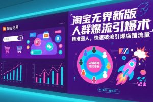 淘宝无界新版人群爆流引爆术，精准圈人，快速破流引爆店铺流量-聚富社