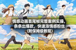 情感动画首尾帧完整案例实操，条条出爆款，快速涨情感粉丝（附保姆级教程）-聚富社