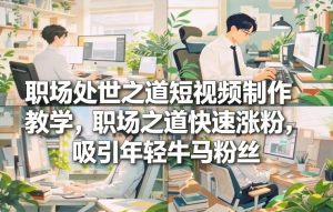 职场处世之道短视频制作教学，职场之道快速涨粉，吸引年轻牛马粉丝-聚富社
