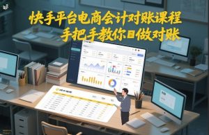快手平台电商会计对账课程，手把手教你做对账-聚富社