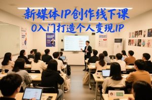 新媒体IP创作线下课,0入门打造个人变现IP-聚富社