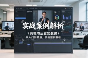 剪辑与运营实战课，从入门到精通，实战案例解析（更新2026）-聚富社