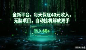 最新看广平台，每天保底30-4米，无脑项目，自动挂G解放双手【揭秘】-聚富社