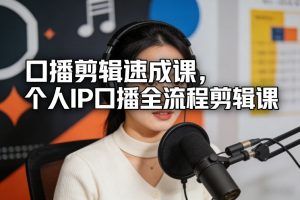 口播剪辑速成课，个人IP口播全流程剪辑课-聚富社