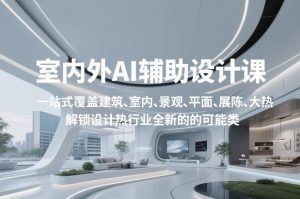 室内外AI设计课，一站式覆盖建筑、室内、景观、平面、展陈五大热门品类，解锁设计行业的全新可能-聚富社