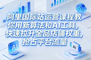 阿里国际站运营课程，教你用新算法和AI工具，快速拉升金品店铺权重，抢占平台流量（更新2026）-聚富社
