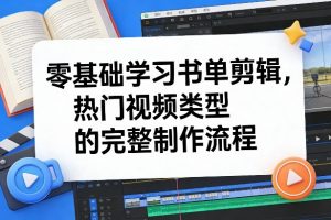 零基础学习书单剪辑,热门视频类型的完整制作流程(更新2026)-聚富社