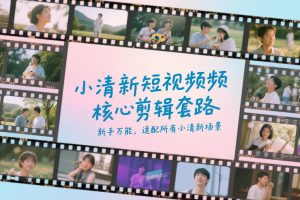 小清新短视频核心剪辑套路,新手万能,适配所有小清新场景-聚富社