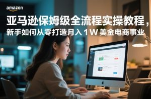 亚马逊保姆级全流程实操教程，新手如何从零打造月入1W美金电商事业-聚富社