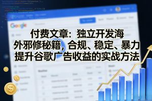 付费文章:独立开发海外邪修秘籍,合规、稳定、暴力提升谷歌广告收益的实战方法-聚富社