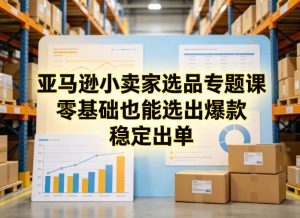 亚马逊小卖家选品专题课，零基础也能选出爆款，稳定出单-聚富社