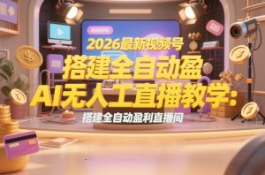 2026最新视频号AI无人直播教学:搭建全自动盈利直播间,低成本开启副业变现-聚富社