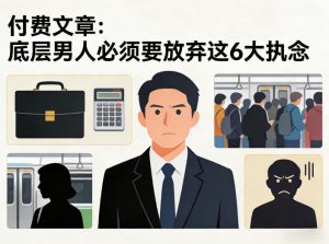 付费文章：底层男人必须要放弃这6大执念-聚富社