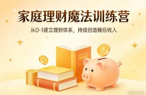 家庭理财魔法训练营,从0-1建立理财体系,持续创造睡后收入-聚富社