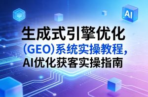 生成式引擎优化（GEO）系统实操教程，AI优化获客实操指南-聚富社