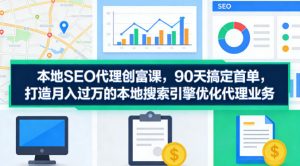 本地SEO代理创富课，90天搞定首单，助您打造月入过W的本地搜索引擎优化代理业务-聚富社