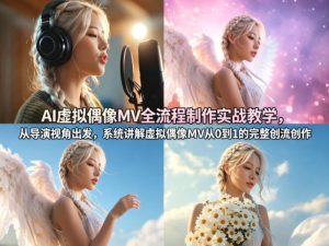 AI虚拟偶像MV全流程制作实战教学,从导演视角出发,系统讲解虚拟偶像MV从0到1的完整创作流程-聚富社