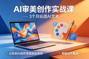 AI审美创作实战课,3个月玩透AI艺术,让你的AI创作思路脱胎换骨,突破创作瓶颈-聚富社