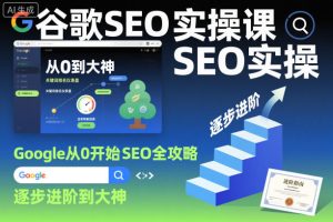 谷歌SEO实操课,Google从0开始SEO全攻略,逐步进阶到大神(更新26年)-聚富社