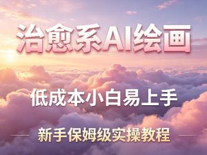 治愈系AI绘画提示词项目,低成本小白易上手,每天10分钟,新手保姆级实操教程-聚富社