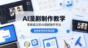 AI漫剧制作教学，带你掌握真正的AI漫剧操作手法，直接复用的实操流程-聚富社