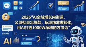 2026AI全域增长内训课，公域批量出爆款，私域精准做转化，用AI打通1000W净利的方法论（更新）-聚富社