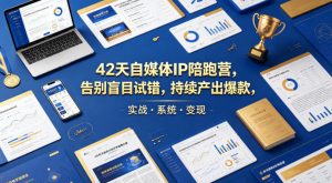 42天自媒体IP陪跑营，告别盲目试错，持续产出爆款，实战·系统·变现（更新2026）-聚富社