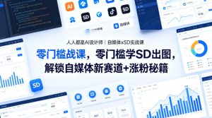 人人都是AI设计师｜自媒体xSD实战课，零门槛学SD出图，解锁自媒体新赛道+涨粉秘籍-聚富社