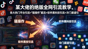 某大佬的绝版全网引流教学，各大热门平台引流+”骚操作”截流+软件黑科技引流+冷门渠道引流等-聚富社