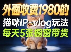 宠物赛道猫咪IP-vlog玩法，26条视频涨粉29W，每天5张橱窗带货拆解-聚富社